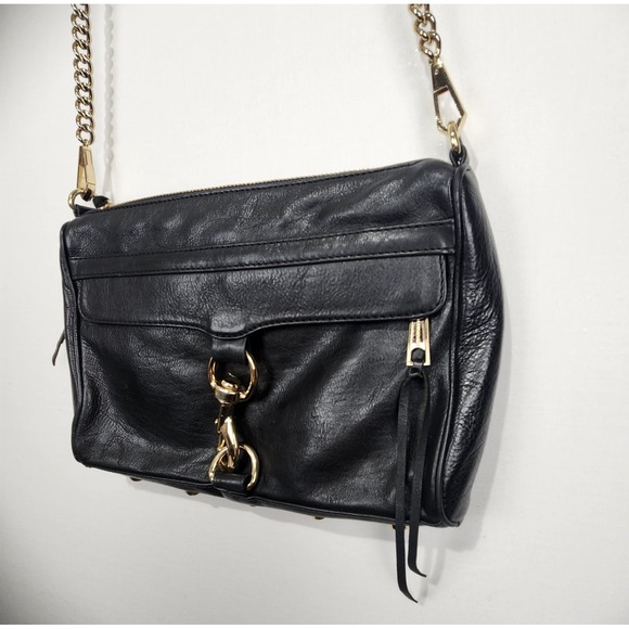 Rebecca Minkoff Solid Black Leather Crossbody Purse - Picture 3 of 13